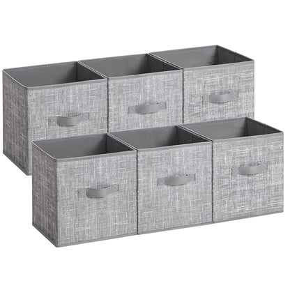 Storage Cubes, Set of 6, 11-Inch Foldable Closet Organizers