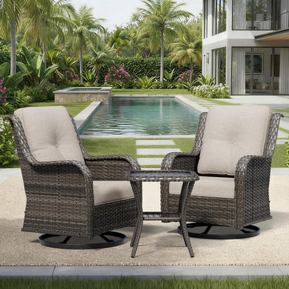3 Piece Wicker Patio Furniture Set