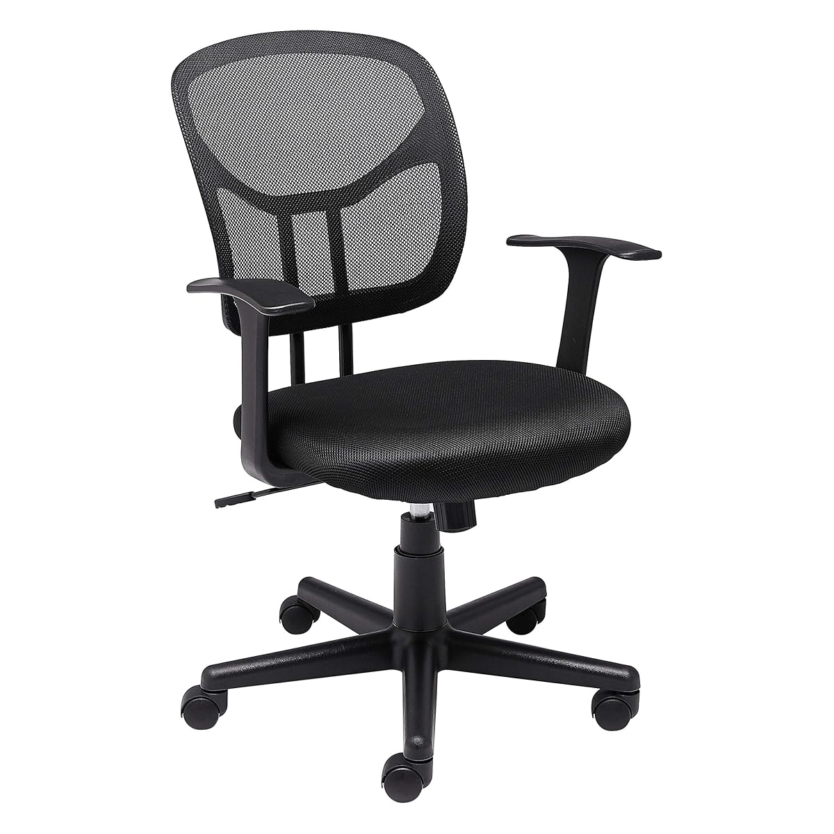 Breathable Mesh Mid-Back Office Desk Chair with Armrests, Lumbar Support