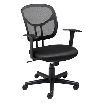 Breathable Mesh Mid-Back Office Desk Chair with Armrests, Lumbar Support