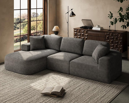 107'' Modular Sectional Sofa Couch with Chaise, No Assembly Required