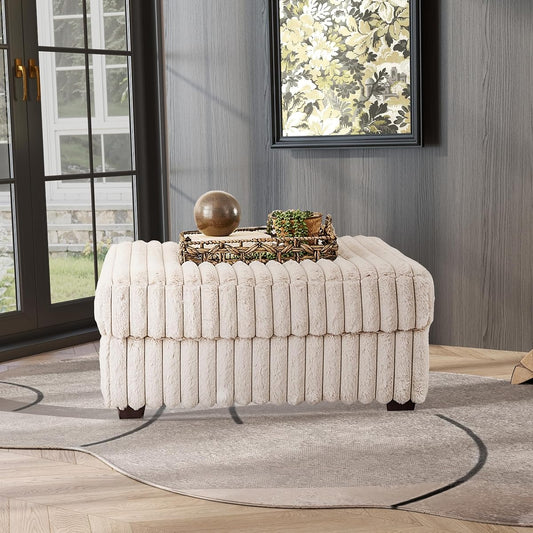 Belvoir Accent Cocktail Ottoman, Beige Champagne