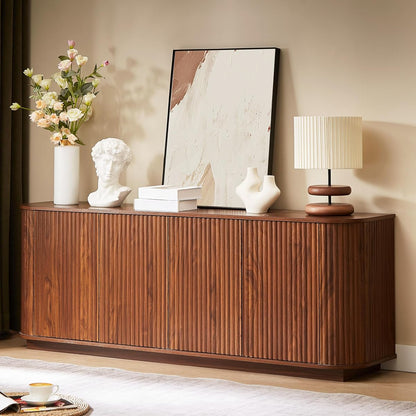 64'' Sideboard Buffet Cabinet, Wood Entertainment Center Modern TV Stand