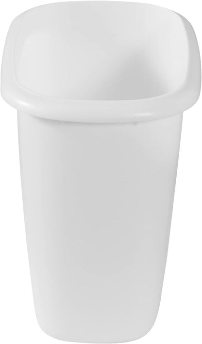 Vanity Trash Can/Wastebasket 1.5-Gallons/6-Quarts White for under Counter/Kitchen/Office/Bedroom/Bathroom