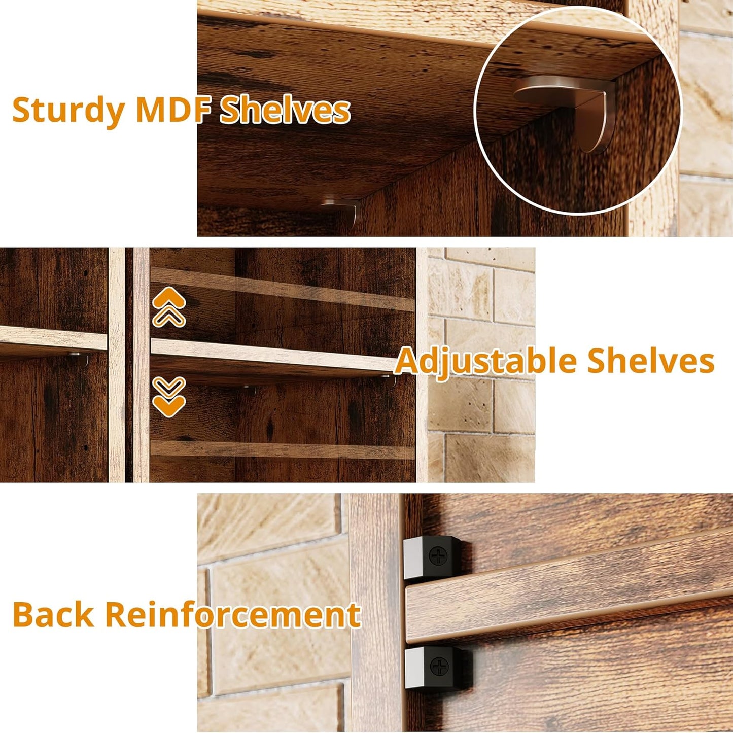 Tall Narrow Bookshelf 8 Tiers 71In Set of 2, Compact Corner Bookcase, Easy to Match for Living Room, Office, Study, Bedroom