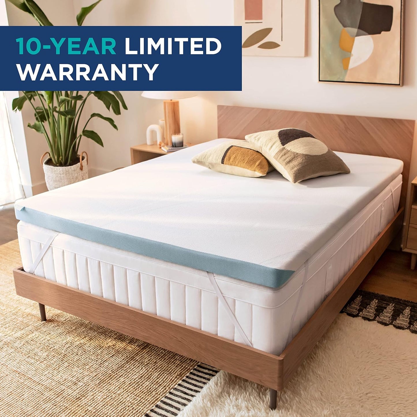 Tempur-Adapt + Cooling 3-Inch King Mattress Topper Medium Luxury Premium Foam, Washable Cover, Medium Cooling Topper,White
