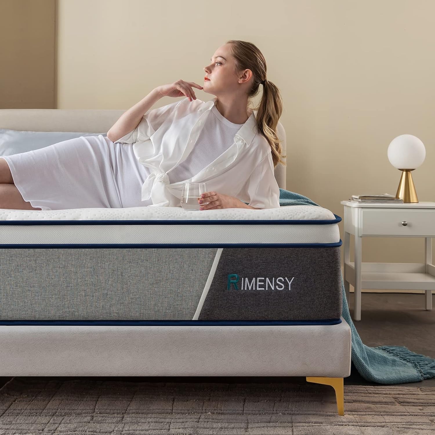 Full Size Mattress 12 Inch Hybrid Mattress - Memory Foam & Individually Pocket Coils Springs | Pressure Relief | Motion Isolation, Edge Support | Certipur-Us Certified | Medium Firm