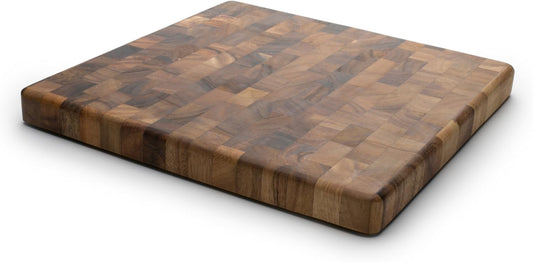 28218 Square Charleston End Grain Chef'S Board , Acacia Wood 14" Square