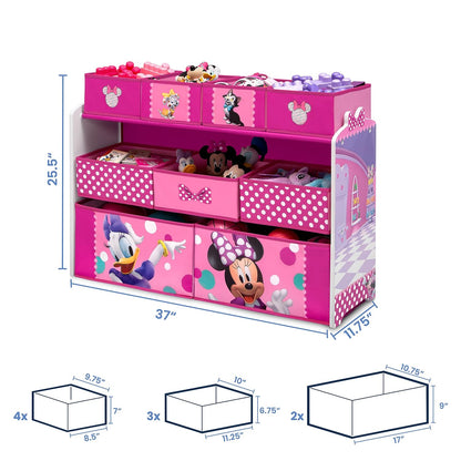 Disney Minnie Mouse Deluxe 9 Bin Design and Store Toy Organizer by , Greenguard Gold Certified