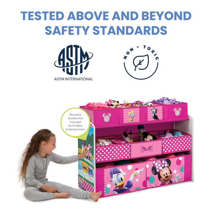 Disney Minnie Mouse Deluxe 9 Bin Design and Store Toy Organizer by , Greenguard Gold Certified