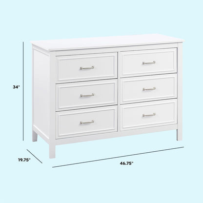 Charlie 6-Drawer Double Dresser in White