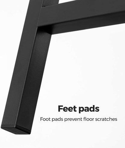 Bar Stools, Set of 2 Bar Chairs, Steel Frame, 25.2 Inch Tall, for Kitchen Dining, Easy Assembly, Industrial Design, Rustic Brown and Black ULBC32X