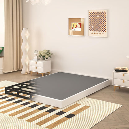 5 Inch Box Spring for Queen Bed, Heavy Duty Metal Mattress Foundation, 3000 Lbs Capacity, Low Profile, Noise-Free, Easy Assembly with Fabric Cover