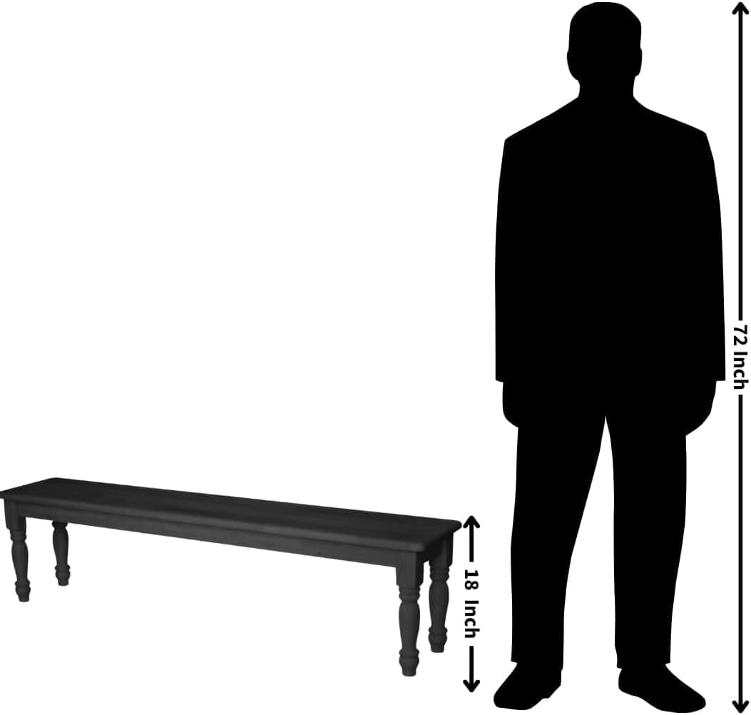 International Concepts BE-72S Shaker Style Bench, Unfinished