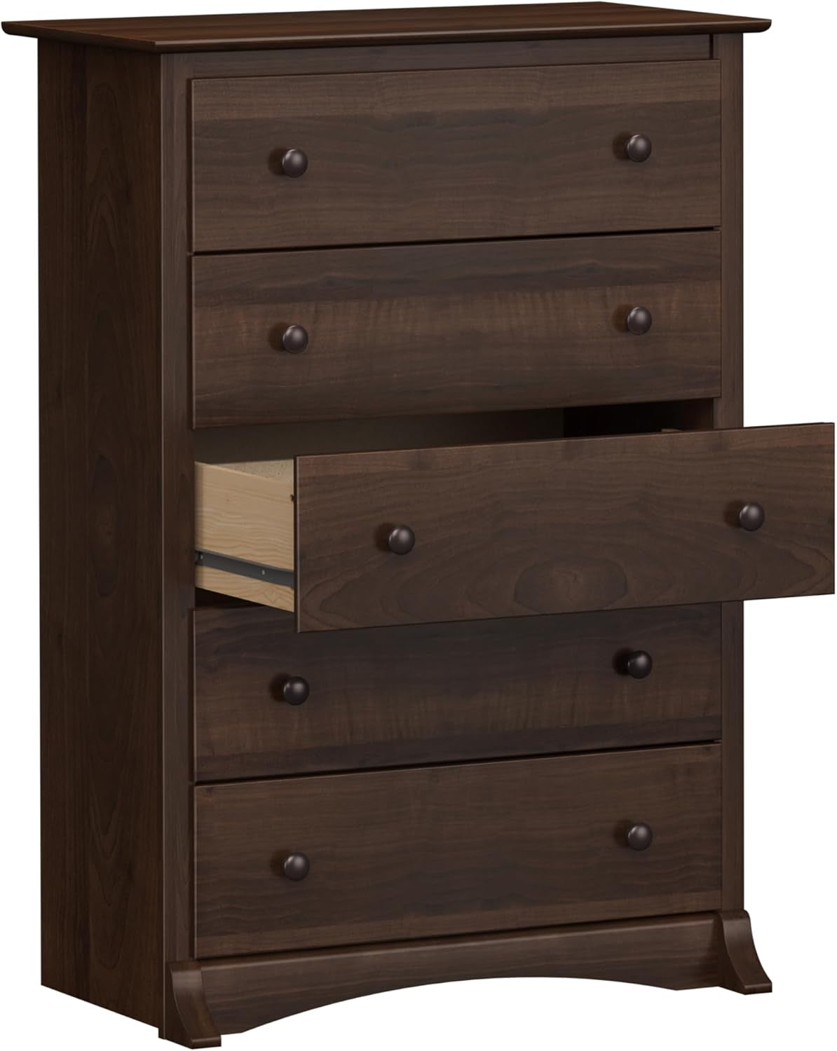 Sonoma Superior 5-Drawer Dresser for Bedroom - Spacious and Stylish Chest of Drawers, Measuring 17.75"D X 31.5"W X 44.75"H, in Espresso Finish