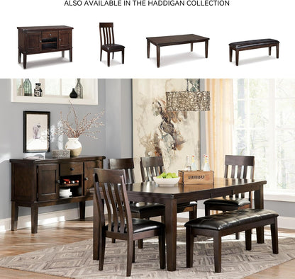 Haddigan Traditional Rectangular Dining Extension Table, Seats up to 8, Dark Brown