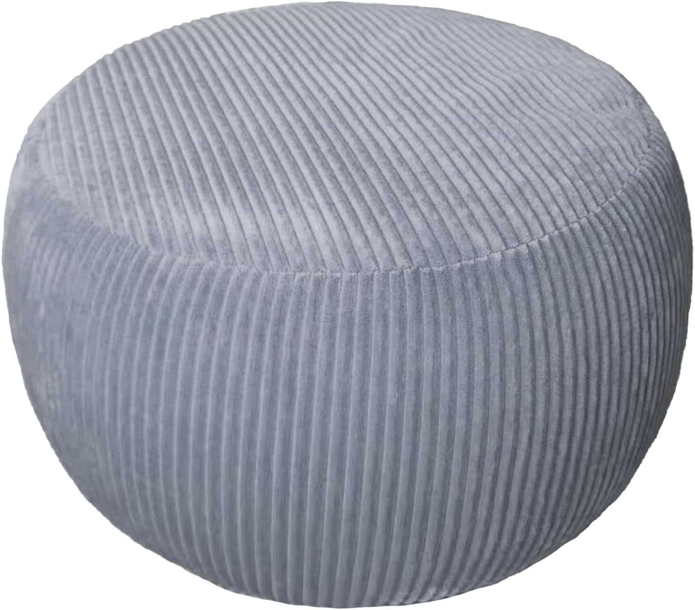 Unstuffed Ottoman Pouf Cover, Foot Rest Cover, Bean Bag Chair Cover (Gray)