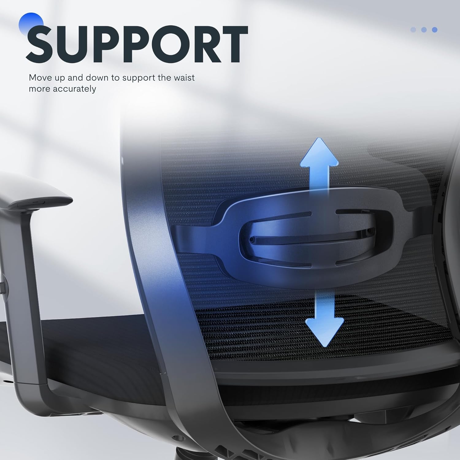 Ergonomic Office Chair with Footrest, Mesh Back Computer Chair, Home Office Desk Chairs, with Adjustable Lumbar Support/4D Headrest/Reliable Base, Elastic Foam Seat, Black, OC3 Cloud-F