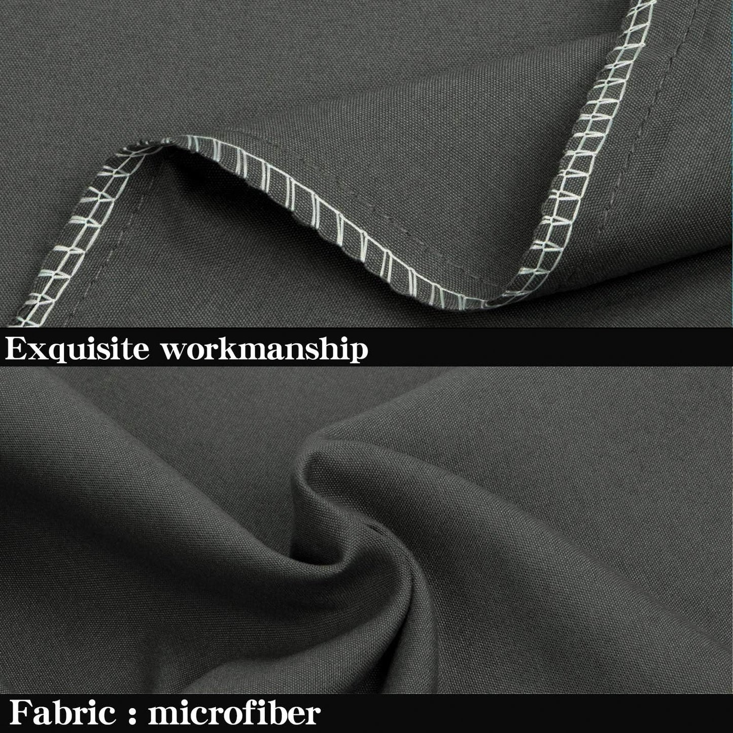 King Pillowcase Set - 2 Pack Brushed Microfiber 20X36 Pillowcases - Soft, Wrinkle-Free, Fade-Resistant, Stain-Resistant, Dark Grey Pillowcases with Envelope Closure - 20X36 Inches, Dark Grey