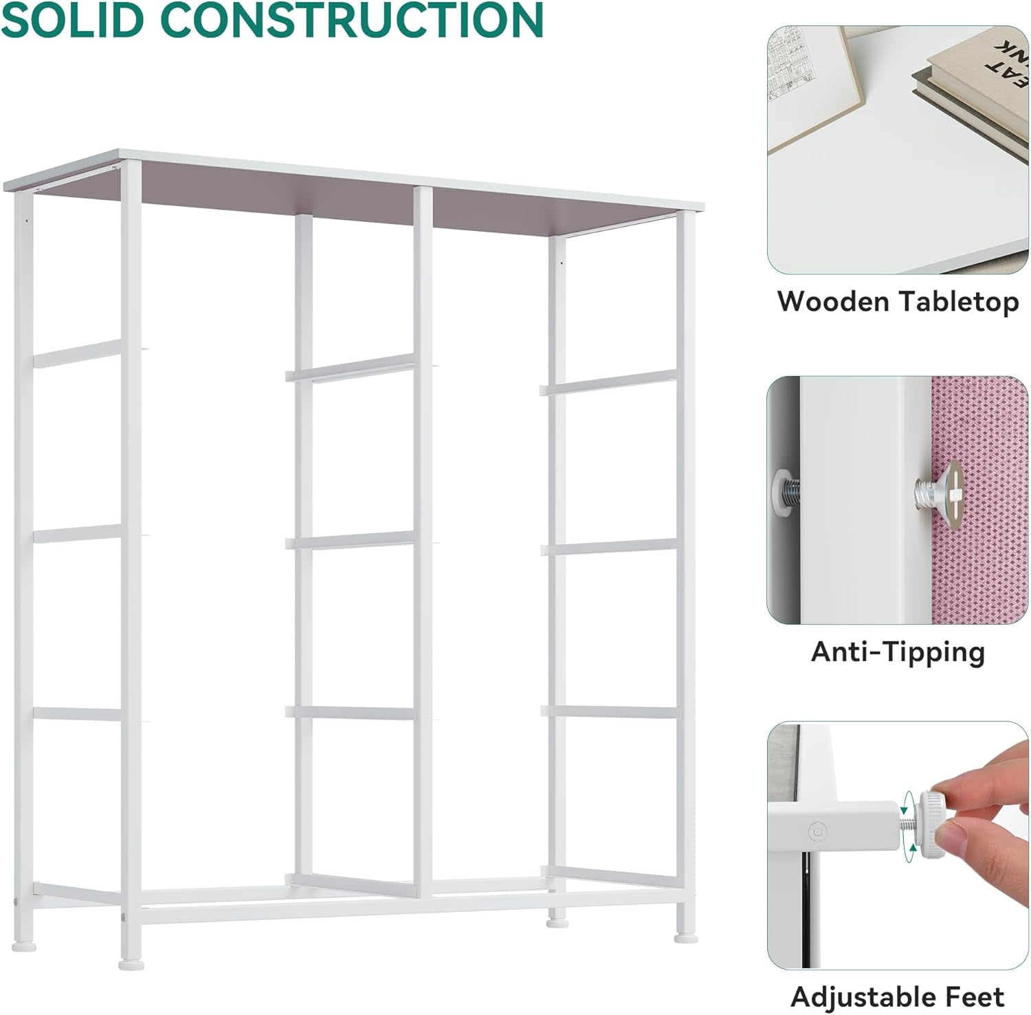 Fabric Dresser for Bedroom, Tall Storage Dresser with 8 Drawers, Black Dresser & Chest of Drawers, Storage Drawer Organizer for Closet, Bedroom, Living Room(Pink)