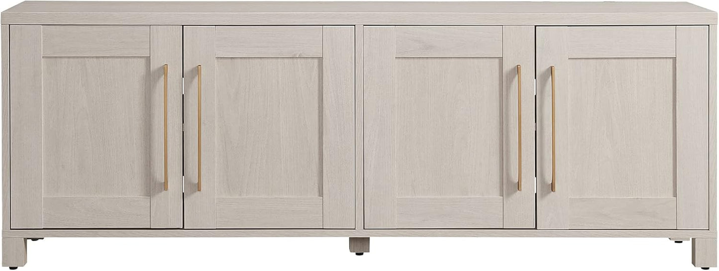 Rectangular TV Stand for Tv'S up to 80" in Alder White, TV Stands for the Living Room