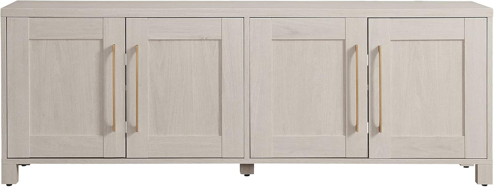 Rectangular TV Stand for Tv'S up to 80" in Alder White, TV Stands for the Living Room