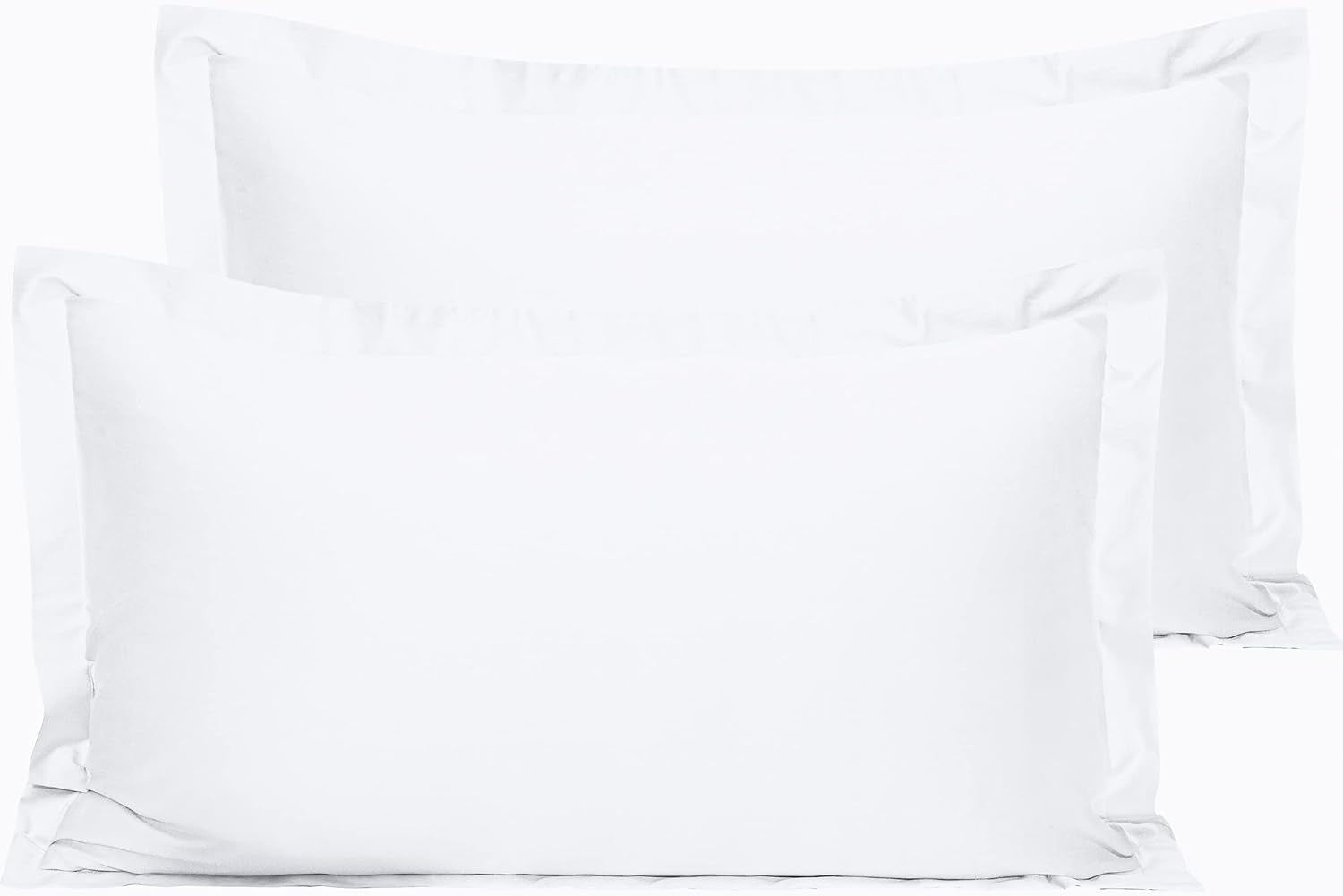 Cotton King Pillow Shams - 500 Thread Count Egyptian Cotton 20X36 Sham Covers, 2 Pack Super Soft and Breathable 20X36 Inches Oxford Pillowcases, White