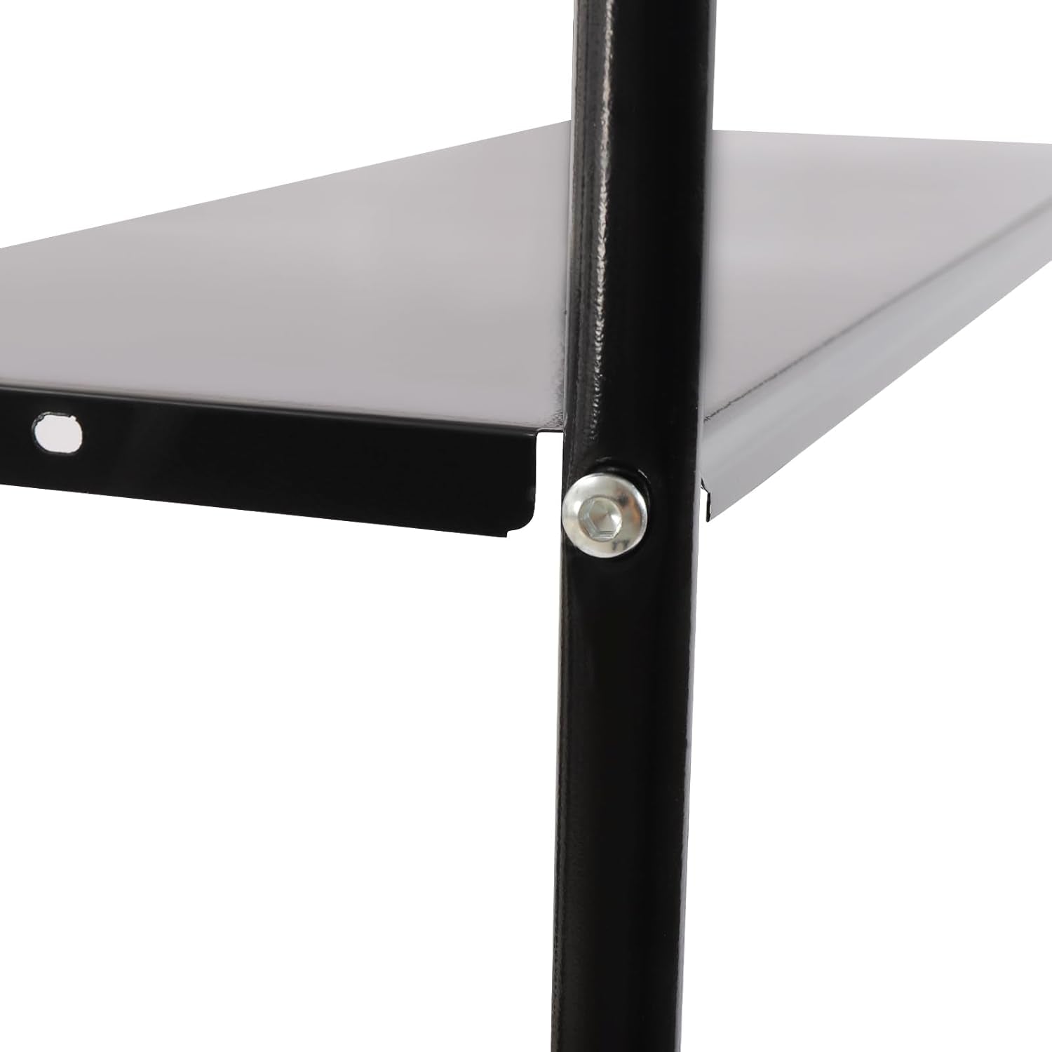 3-Tier over the Toilet Storage, Freestanding Bathroom Shelf with 4 Hooks, over Toilet Wire Shelving for Bathroom Storage, Black