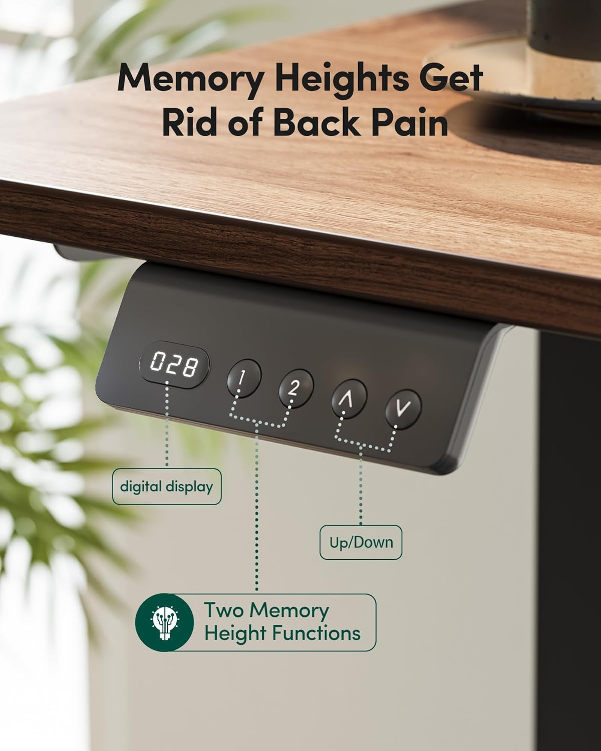 L Shaped Electric Standing Desk, 63X48 Inch Large with Drawers | Reversible Tabletop, 2 Memory Height Settings | Home Office & Gaming Height-Adjustable Table, Black Walnut（2 Packages）