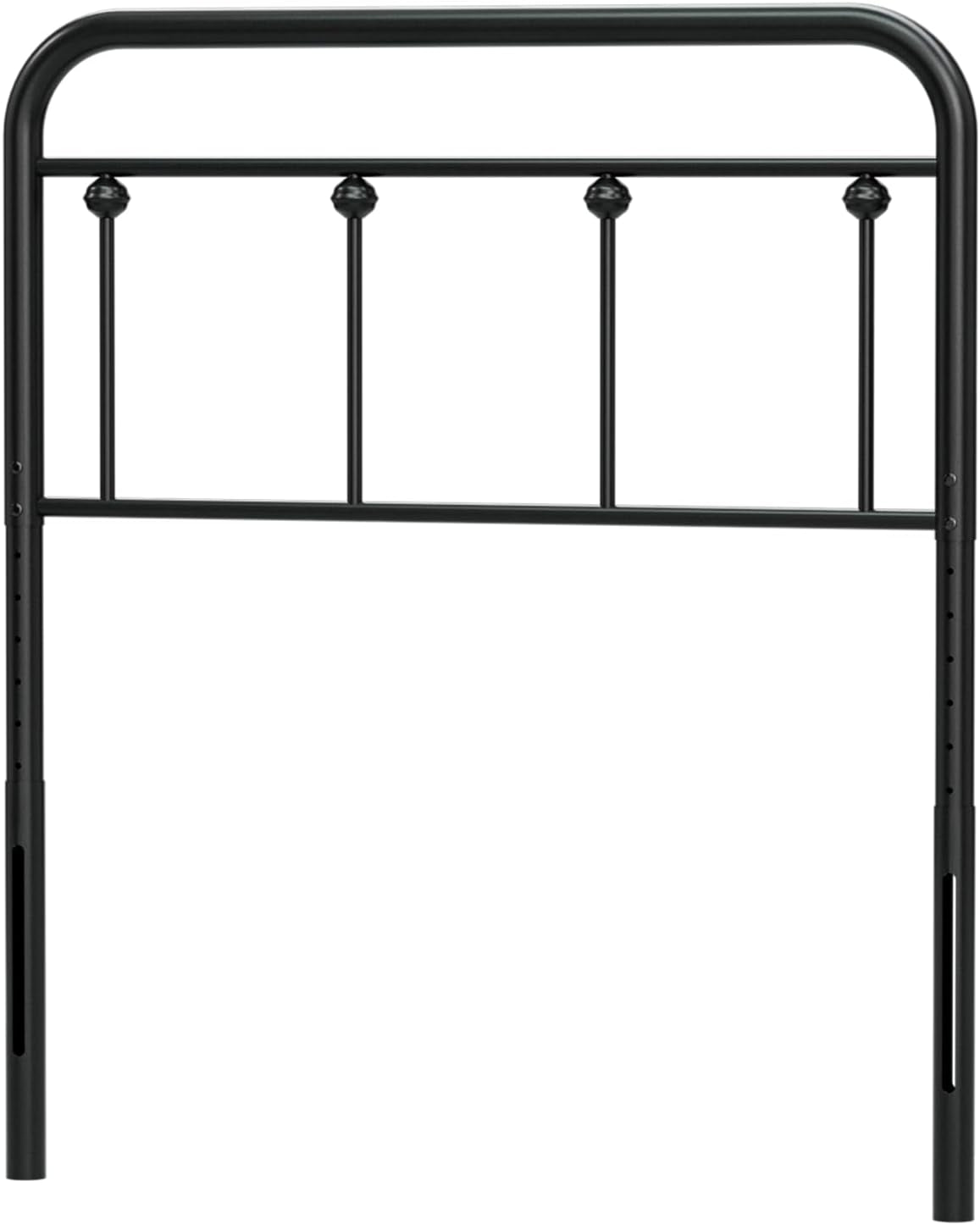 Twin Size Metal Headboard Only,Adjustable Height, Farmhouse Victorian Style,Black