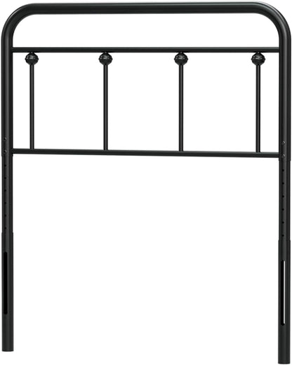 Twin Size Metal Headboard Only,Adjustable Height, Farmhouse Victorian Style,Black