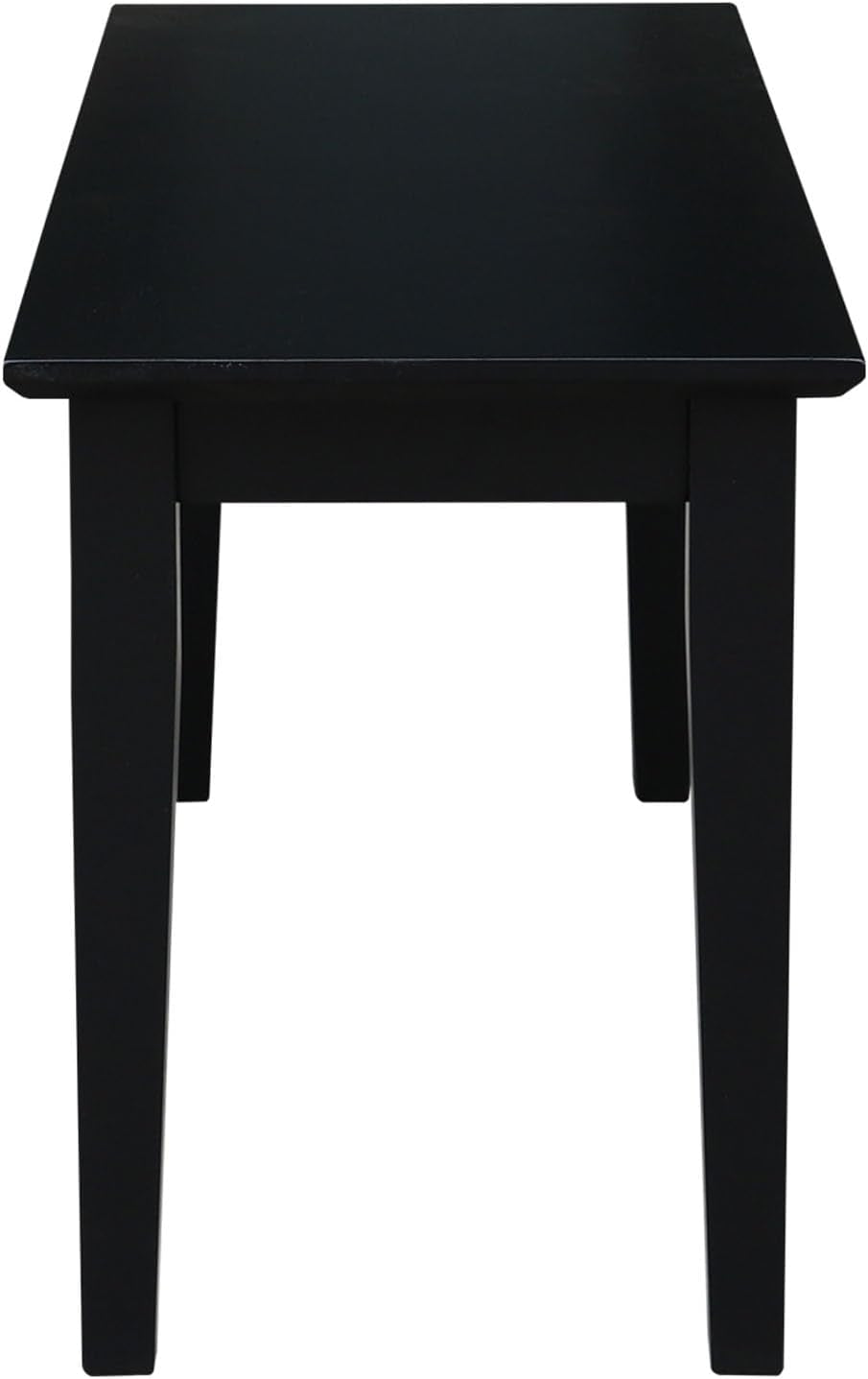 Shaker Style Bench Real/Solid Parawood, Kitchen/Dining, Sturdy & Reliable Seating, Easy Assembly, 39"W X 14"D X 18"H, 450 Lbs Wt. Capcity, Black
