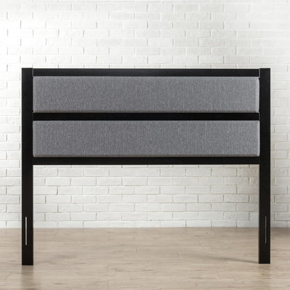 Modern Studio Upholstered Metal Headboard, Full