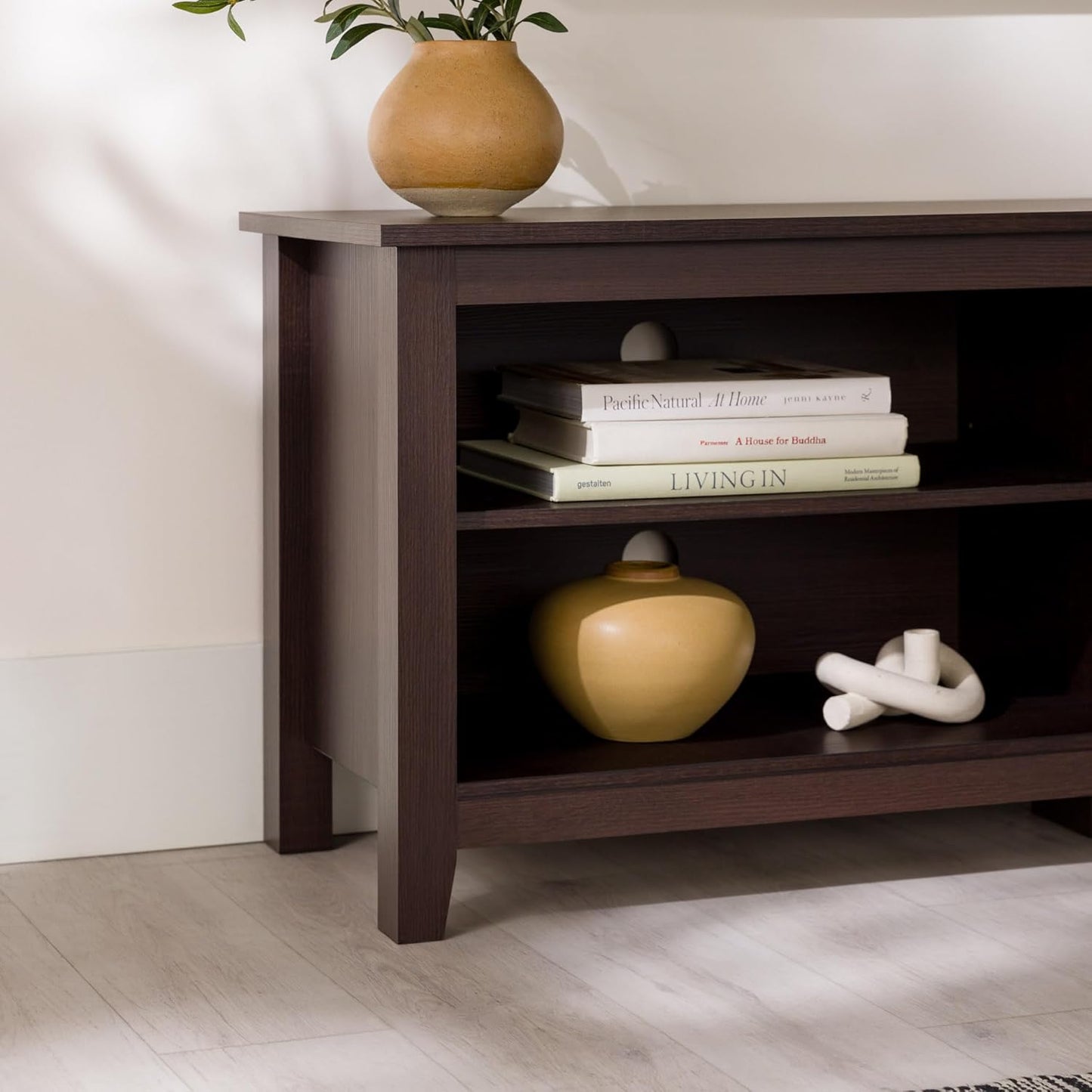 Wren Classic TV Console Entertainment Media Stand with Storage for Televisions up to 65 Inches, 58 Inch, Espresso
