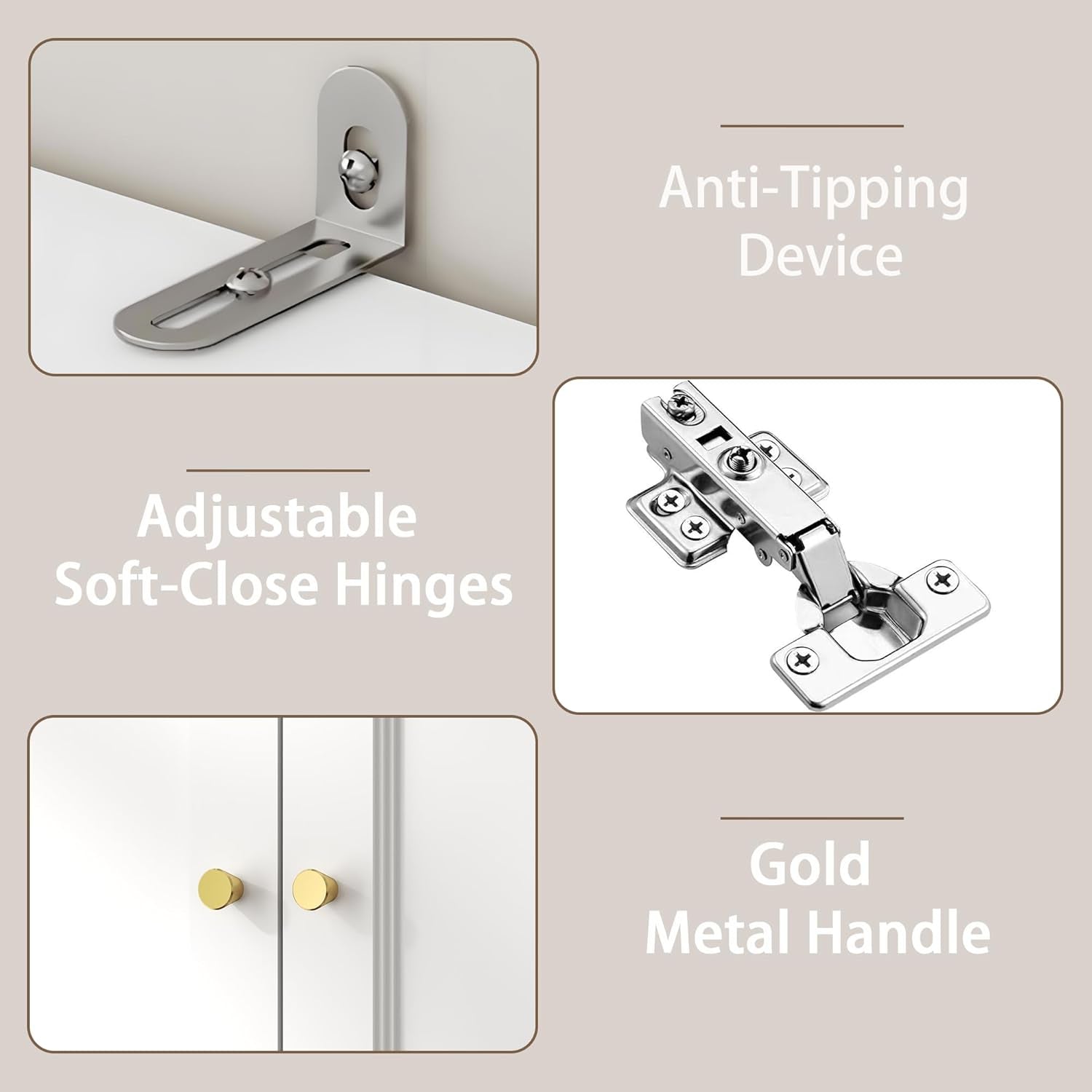 White Armoire Wardrobe Closet: 74" Large Wardrobe Closet with 4 Drawers, 4 Door Armoire Wardrobes for Hanging Clothes, Modern Wooden Closets for Bedroom (White)