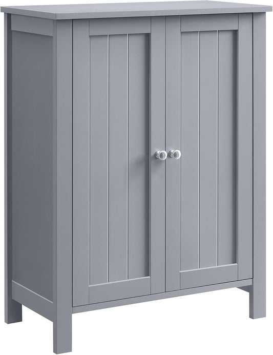 Bathroom Floor Storage Cabinet, Freestanding Bathroom Storage Unit with 2 Adjustable Shelves, 11.8 X 23.6 X 31.5 Inches, Dove Gray UBCB060P36