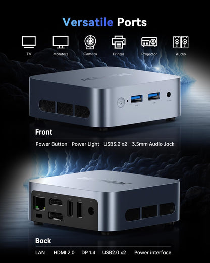 Mini Pc 11 Pro, Processor N95 (Beat N100/N150) up to 3.4 Ghz Mini Computers, 16GB DDR4 256GB SSD, 4K Dual Display Wifi BT VESA Micro Small Pc for Business and Home, Mini Desktop