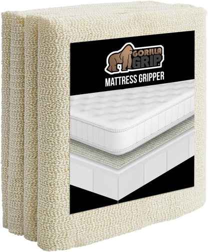 Non Slip Mattress Gripper, Prevents Mattresses from Sliding and Holds Bed in Place, Pad Grips Beds, Sofa, Couch, Chair Cushions and Helps Keep Topper from Slipping, Easy Trim Pads, Queen