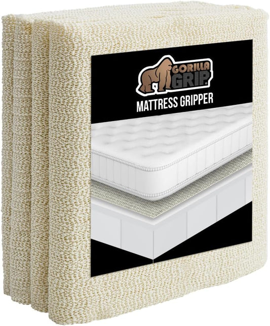 Non Slip Mattress Gripper, Prevents Mattresses from Sliding and Holds Bed in Place, Pad Grips Beds, Sofa, Couch, Chair Cushions and Helps Keep Topper from Slipping, Easy Trim Pads, Queen