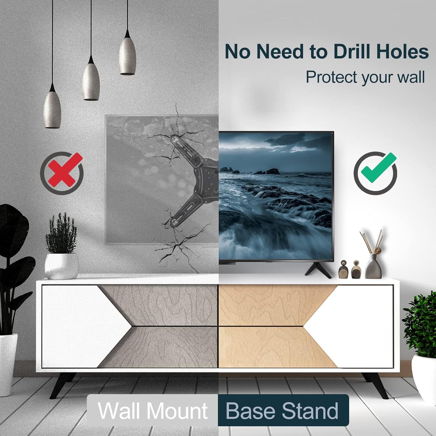 Stand for TCL TV Stand Legs Compatible with Select Models for 28 32 40 43 49 50 55 65 Inch for TCL TV Stand, for 28D2700 32S321 40S325 43S431 43S303 49S423 50S423 50S425 55S525, for TCL Roku TV Legs