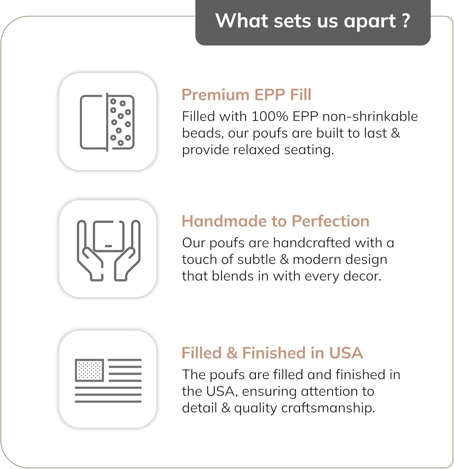 100% Handmade & Handcrafted Comfortable Home Décor Pouf Ottoman Footrest for Living Room, Bedroom, Nursery, Kidsroom, Patio Furniture - (20" X 20" X 20" - Green)