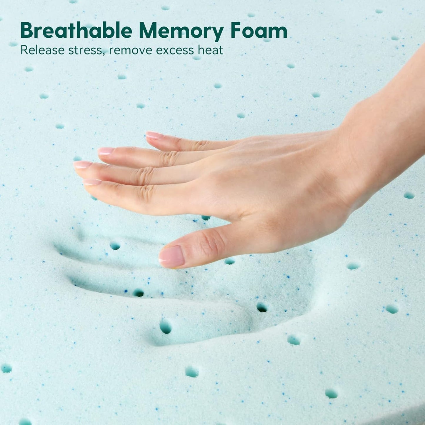 Breathable Crib Mattress, Dual-Sided, Memory Foam, Waterproof, Removable and Machine-Washable Cover, for Toddler and Baby 52" X 27.5"