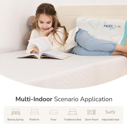 Twin Mattress in a Box, 6 Inch Mattresses for Kids Bed Single Size Daybed Individual Bunk, Memory Foam Medium Firm