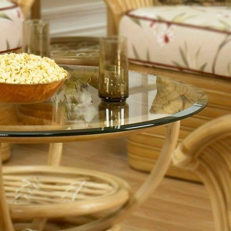36" Inch round Glass Table Top 3/8" Thick Tempered Beveled Edge by