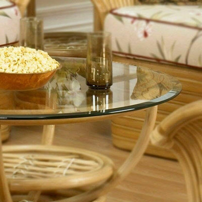 36" Inch round Glass Table Top 3/8" Thick Tempered Beveled Edge by