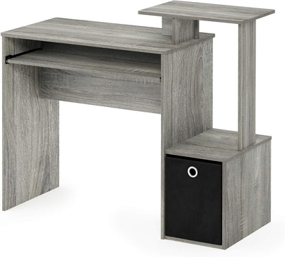 Econ Multipurpose Home Office Computer Writing Desk, French Oak Grey