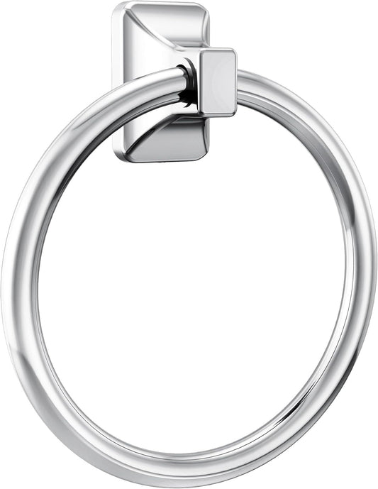 Donnor Collection Chrome 6.25-Inch Diameter Wall Mount Contemporary Bathroom Hand-Towel Ring, P5860
