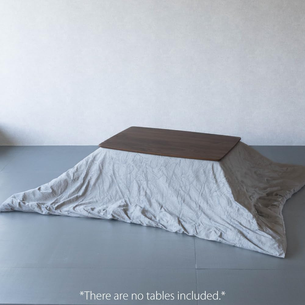 Kotatsu Blanket, Kotatsu Futon, Reversible 100% Polyester Fabric Material, Home and Living, Blanket for Kotatsu Heater… (Gray, Rectangle)