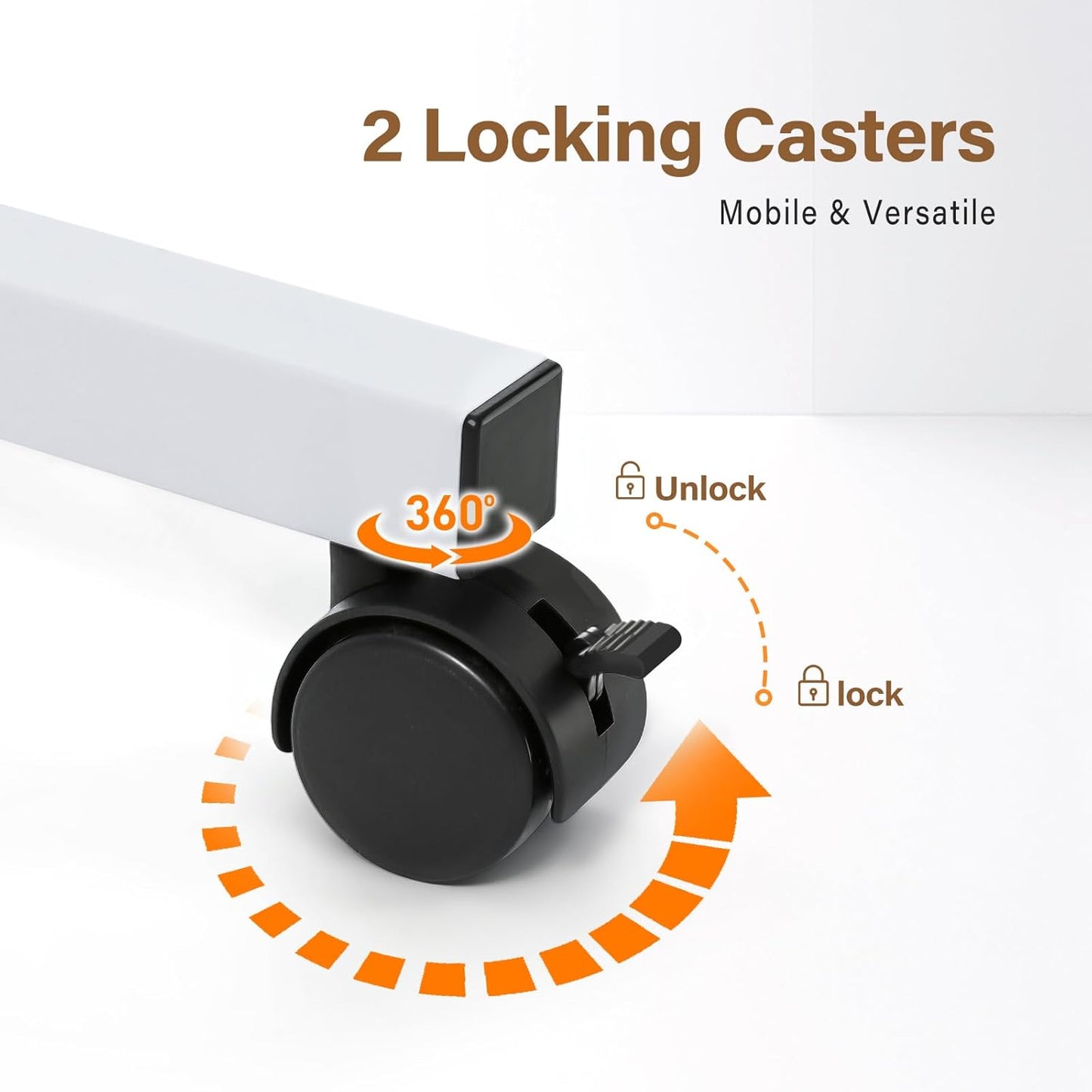 Adjustable Small Standing Desk with Drawers, Height Adjustable Rolling Desk for Home Office, Portable Small Computer Desk with Wheels for Walking Pad, White, Height 27.6"-49.2"