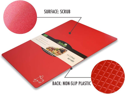 Cutting Board Mats Flexible Plastic Colored Mats with Food Icons,  Bpa-Free, Non-Porous, Anti-Skid Back and Dishwasher Safe, Set of 7 Rainbow - 7 Pieces